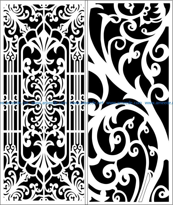 Design pattern panel screen E0007942 file cdr and dxf free vector download for Laser cut CNC
