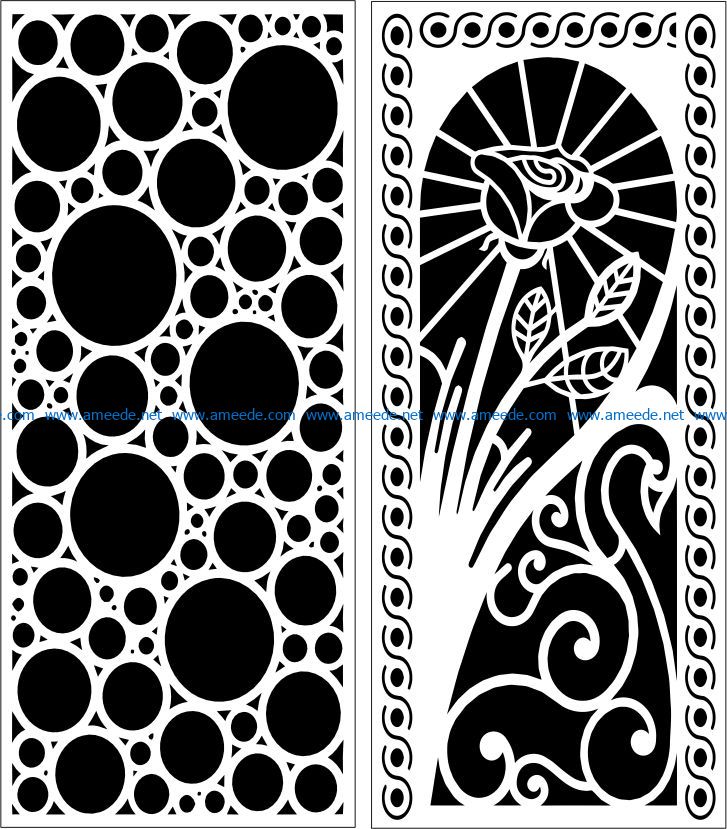 Design pattern panel screen E0007945 file cdr and dxf free vector download for Laser cut CNC