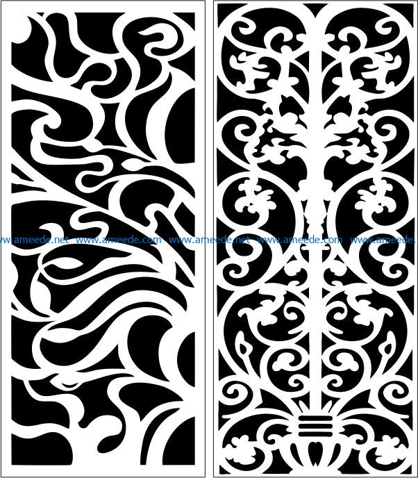 Design pattern panel screen E0007946 file cdr and dxf free vector download for Laser cut CNC