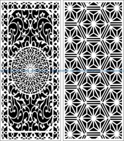 Design pattern panel screen  E0007947 file cdr and dxf free vector download for Laser cut CNC