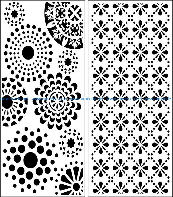Design pattern panel screen E0008304 file cdr and dxf free vector download for Laser cut CNC