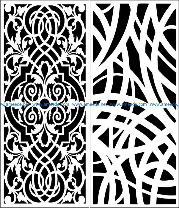 Design pattern panel screen E0008305 file cdr and dxf free vector download for Laser cut CNC