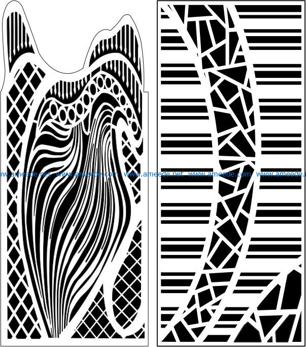 Design pattern panel screen E0008306 file cdr and dxf free vector download for Laser cut CNC