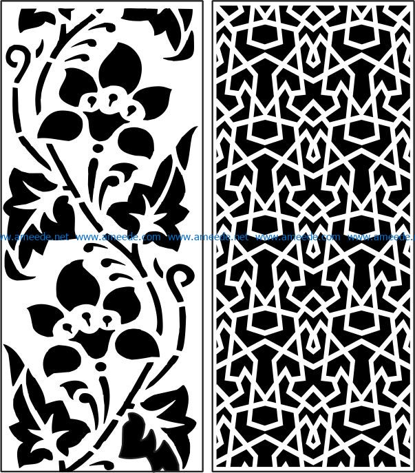 Design pattern panel screen E0008307 file cdr and dxf free vector download for Laser cut CNC