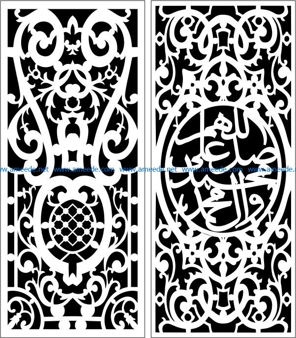 Design pattern panel screen E0008308 file cdr and dxf free vector download for Laser cut CNC