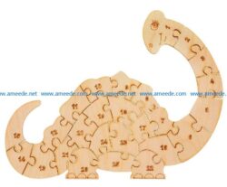 Dinosaur puzzle file cdr and dxf free vector download for Laser cut