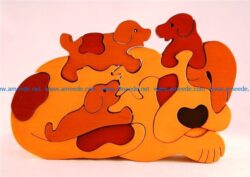Dog Puzzle file cdr and dxf free vector download for Laser cut