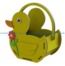 Duck basket file cdr and dxf free vector download for Laser cut