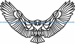 Eagle flying murals free vector download for Laser cut Plasma