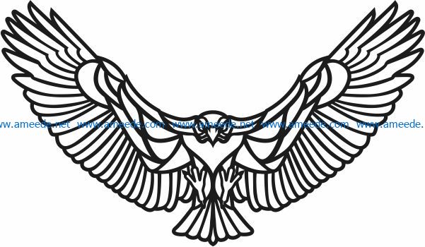 Eagle flying murals free vector download for Laser cut Plasma