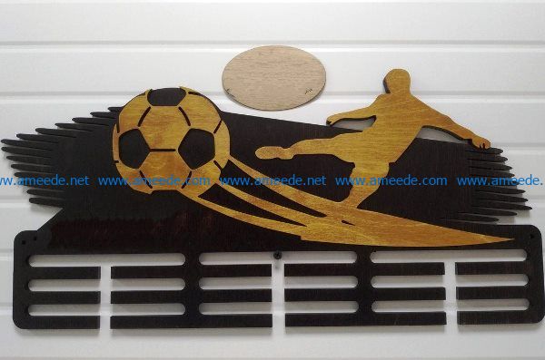 Football medal shelf file cdr and dxf free vector download for Laser cut