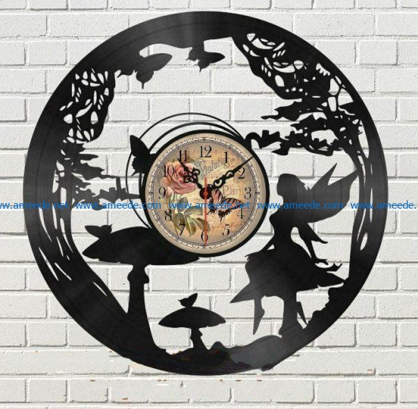Forest wall clock file cdr and dxf free vector download for Laser cut