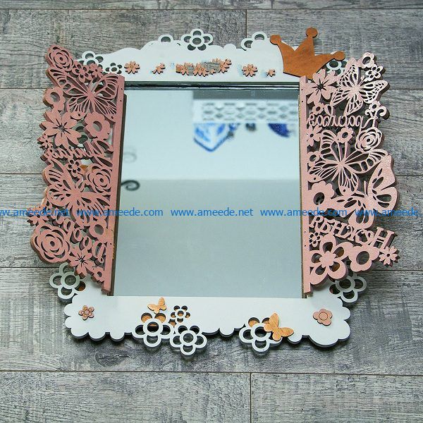 Frame Mirror file cdr and dxf free vector download for Laser cut