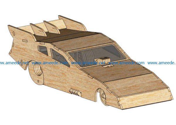 Funny Car file cdr and dxf free vector download for Laser cut