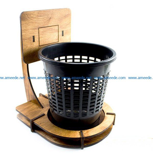 Garbage Basket file cdr and dxf free vector download for Laser cut