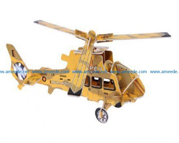 HELICOPTER file cdr and dxf free vector download for Laser cut