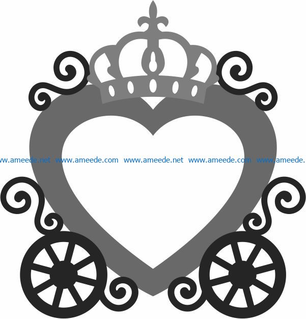 Heart coach file cdr and dxf free vector download for Laser cut