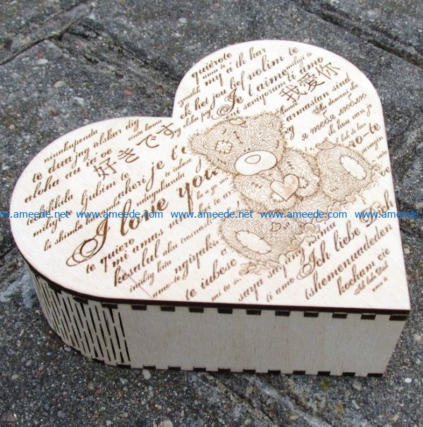 Heart of love file cdr and dxf free vector download for Laser cut