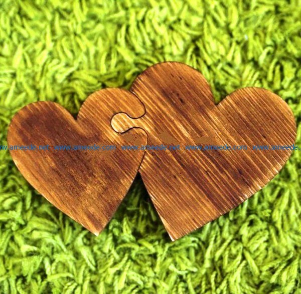 Heart puzzle file cdr and dxf free vector download for Laser cut