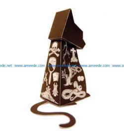 Horror black cat file cdr and dxf free vector download for  laser engraving machines and CNC cutting