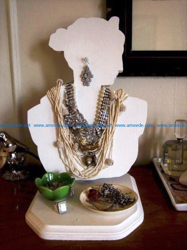 Jewelry shelf lady file cdr and dxf free vector download for Laser cut