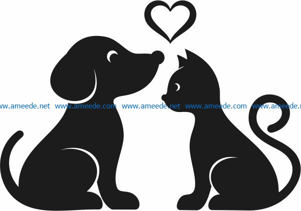 Kittens and puppies murals free vector download for Laser cut Plasma