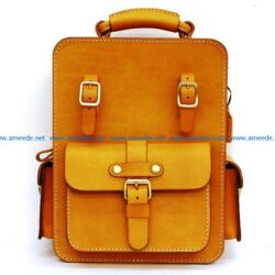 Men’s leather bag file cdr and dxf free vector download for Laser cut
