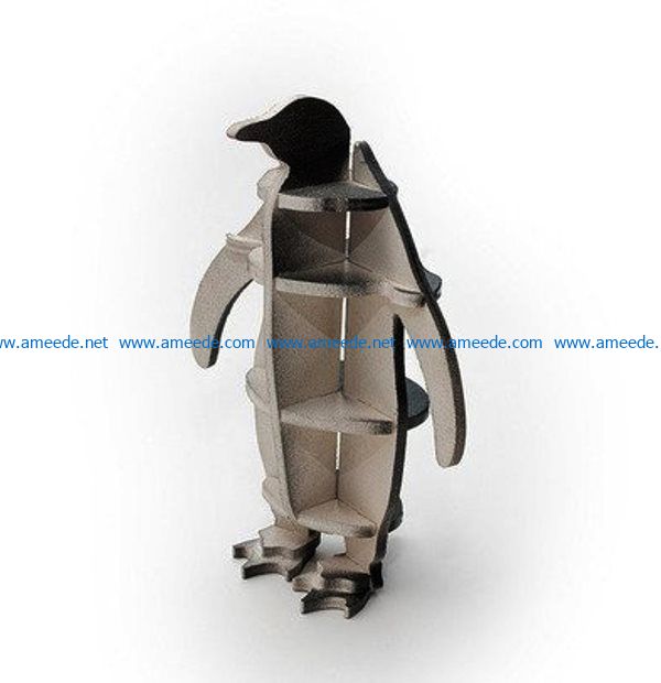 Penguin nested file cdr and dxf free vector download for Laser cut