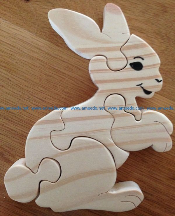 Rabbit file cdr and dxf free vector download for Laser cut