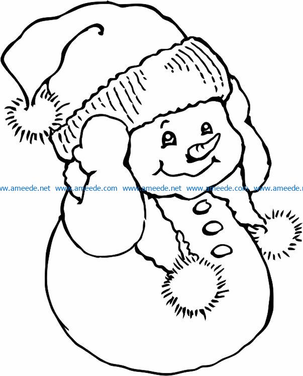Snowman boy file cdr and dxf free vector download for Laser cut Plasma