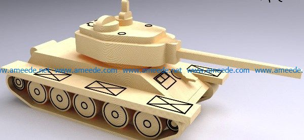 Tank T34 file cdr and dxf free vector download for Laser cut