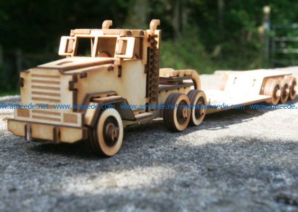 Tractor truck file cdr and dxf free vector download for Laser cut