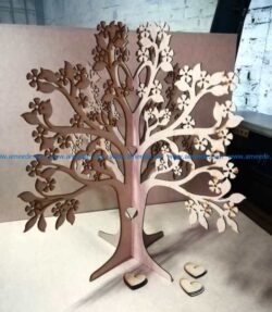 Tree trunk heart file cdr and dxf free vector download for Laser cut