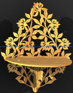 Tree wall shelves file cdr and dxf free vector download for Laser cut