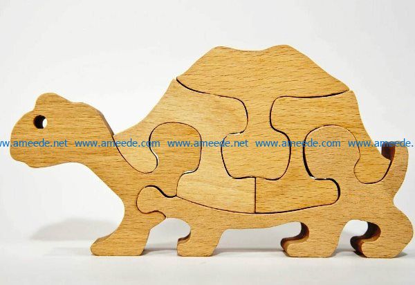 Turtle puzzle piece file cdr and dxf free vector download