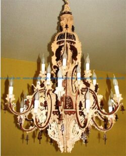 Unique chandelier file cdr and dxf free vector download for Laser cut