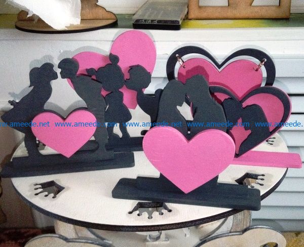 Valentine gift file cdr and dxf free vector download for Laser cut