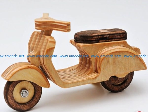 Vespa model file cdr and dxf free vector download for Laser cut