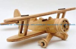 Waco UPF 7 Biplane Puzzle file cdr and dxf free vector download for Laser cut