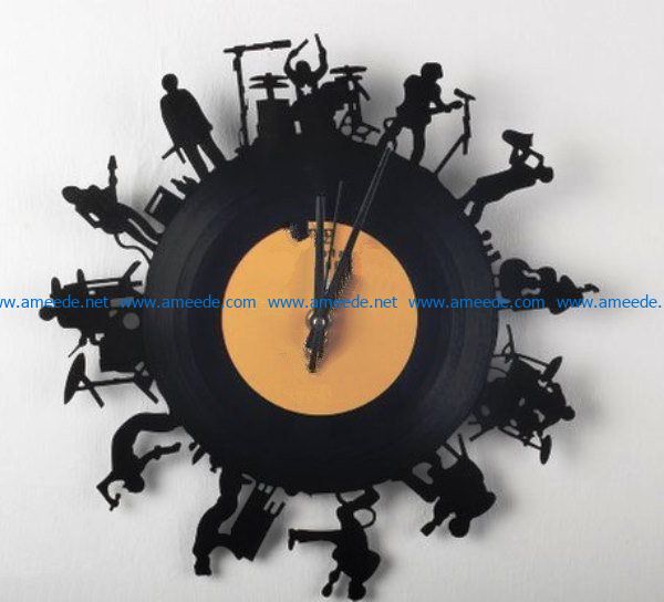 Wall clock band file cdr and dxf free vector download for Laser cut