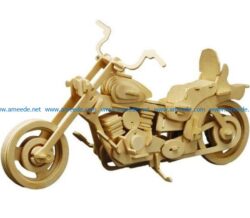 Wooden Harley file cdr and dxf free vector download for Laser cut