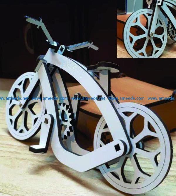 Wooden bicycle file cdr and dxf free vector download for Laser cut