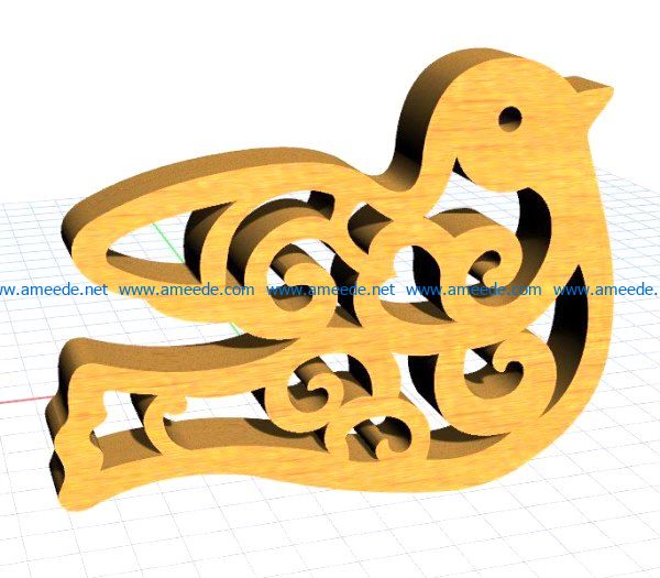 Wooden bird file cdr and dxf free vector download for Laser cut