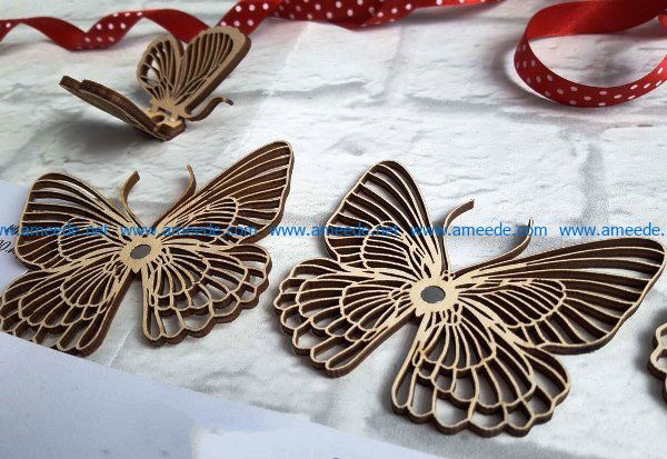 Wooden butterfly file cdr and dxf free vector download for Laser cut