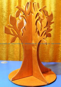 Wooden tree file cdr and dxf free vector download for Laser cut