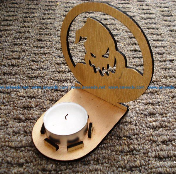 candle base Oogie Boogie file cdr and dxf free vector download for Laser cut
