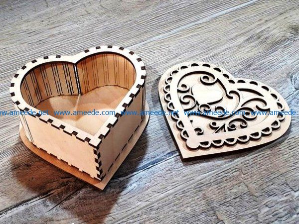casket heart file cdr and dxf free vector download for Laser cut