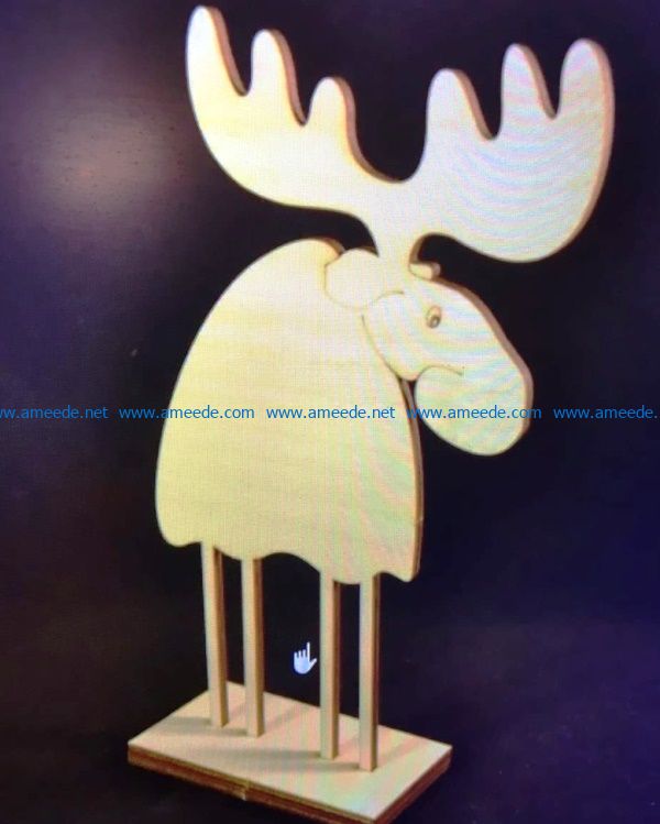 cute deer file cdr and dxf free vector download for Laser cut