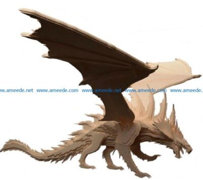 dragon file cdr and dxf free vector download for Laser cut