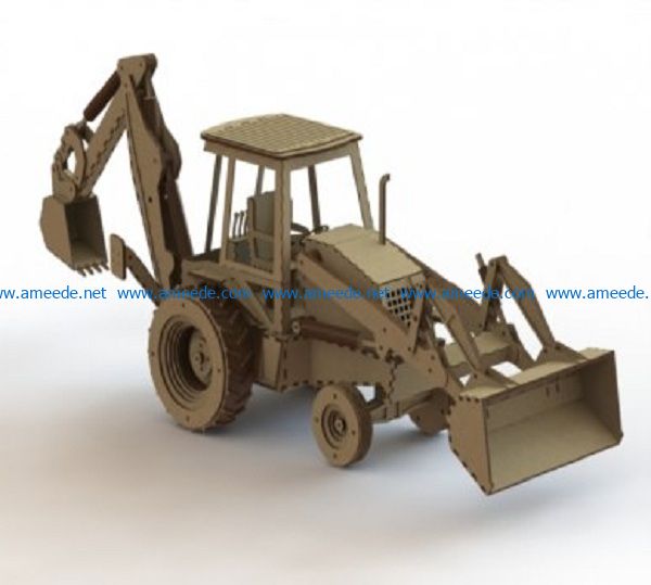 excavator and bulldozer file cdr and dxf free vector download for Laser cut